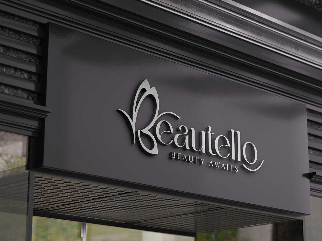 Beautello Beauty Awaits Logo Design