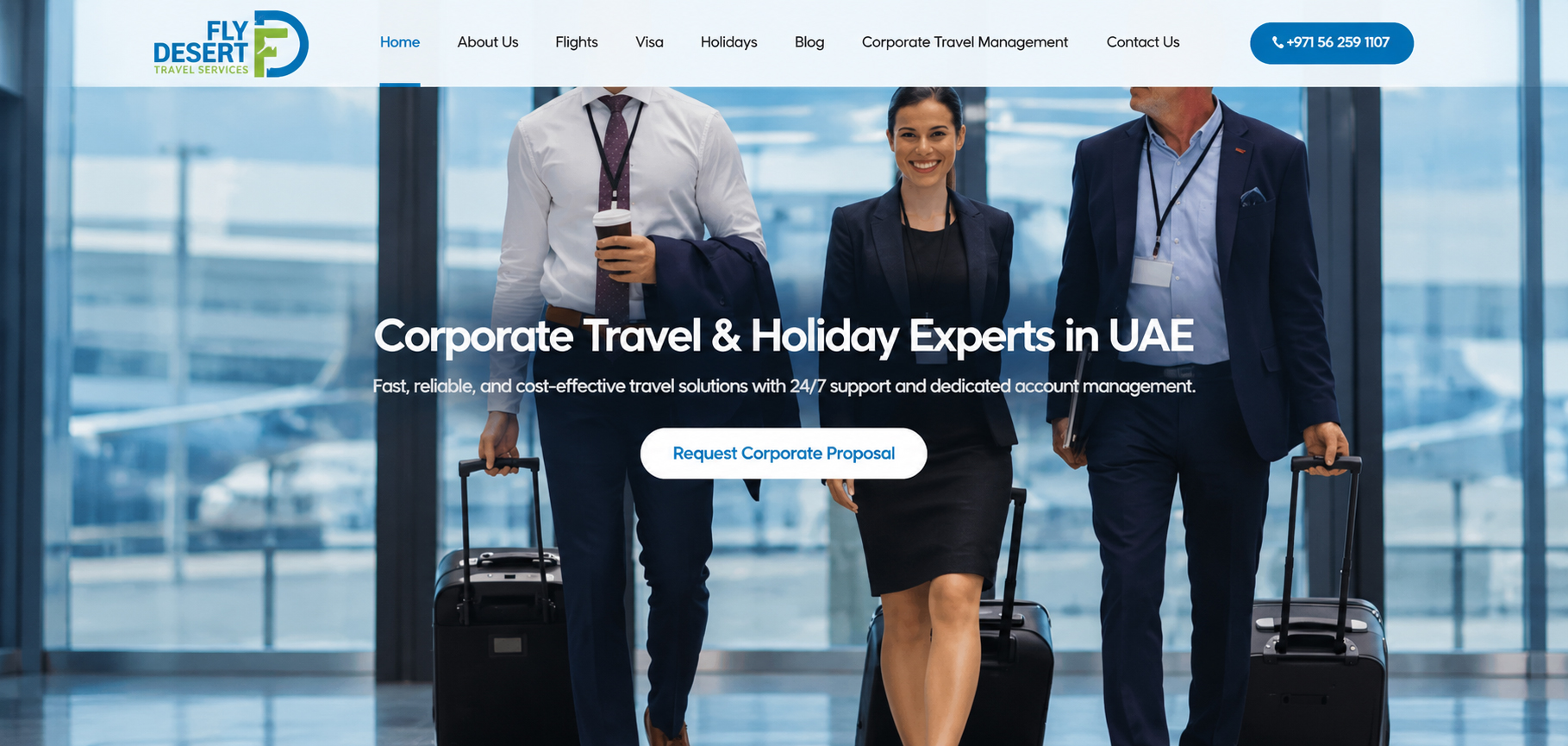 Fly Desert Travel and Tourism Website