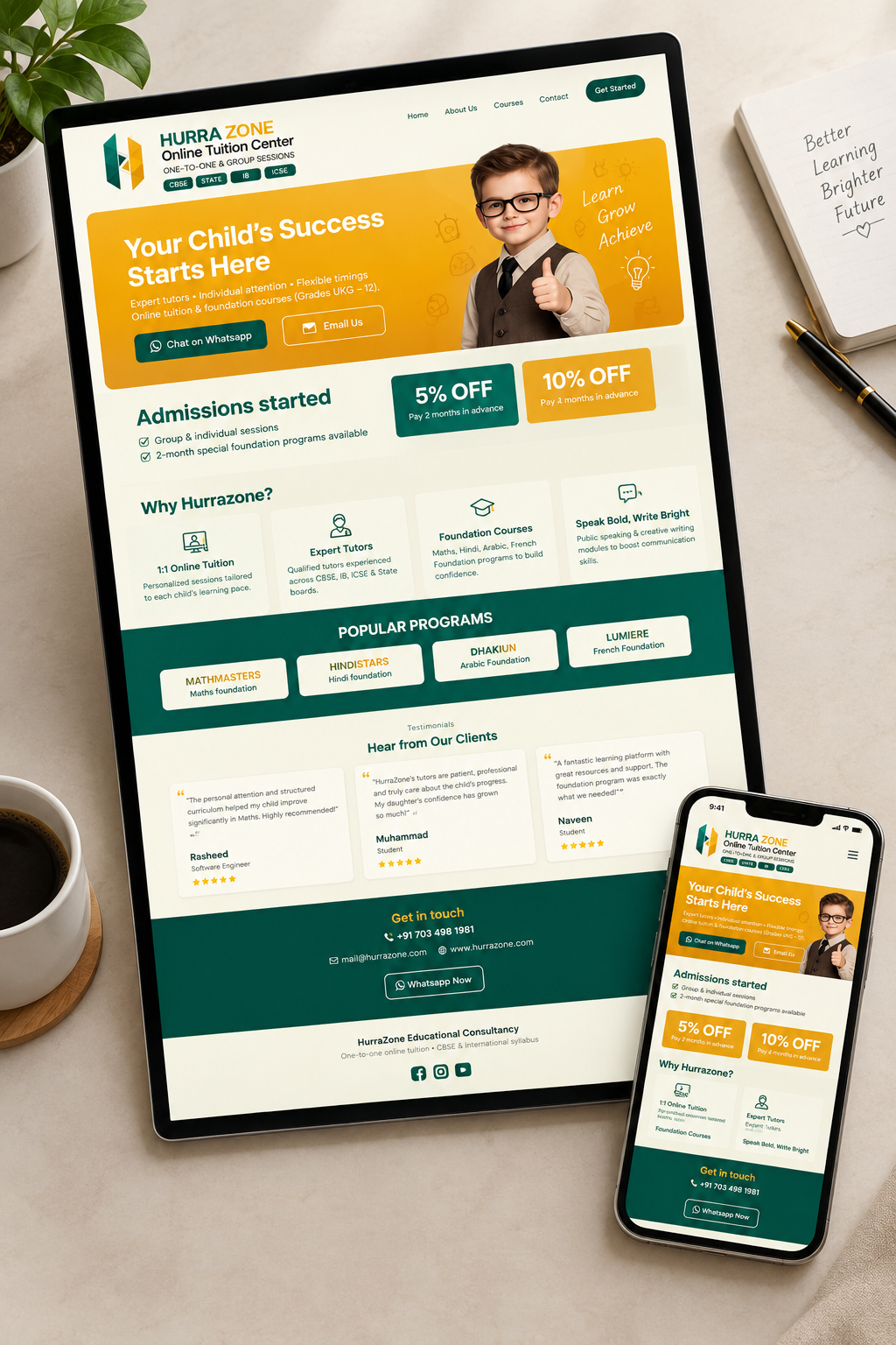Hurra Zone Education UI UX Design