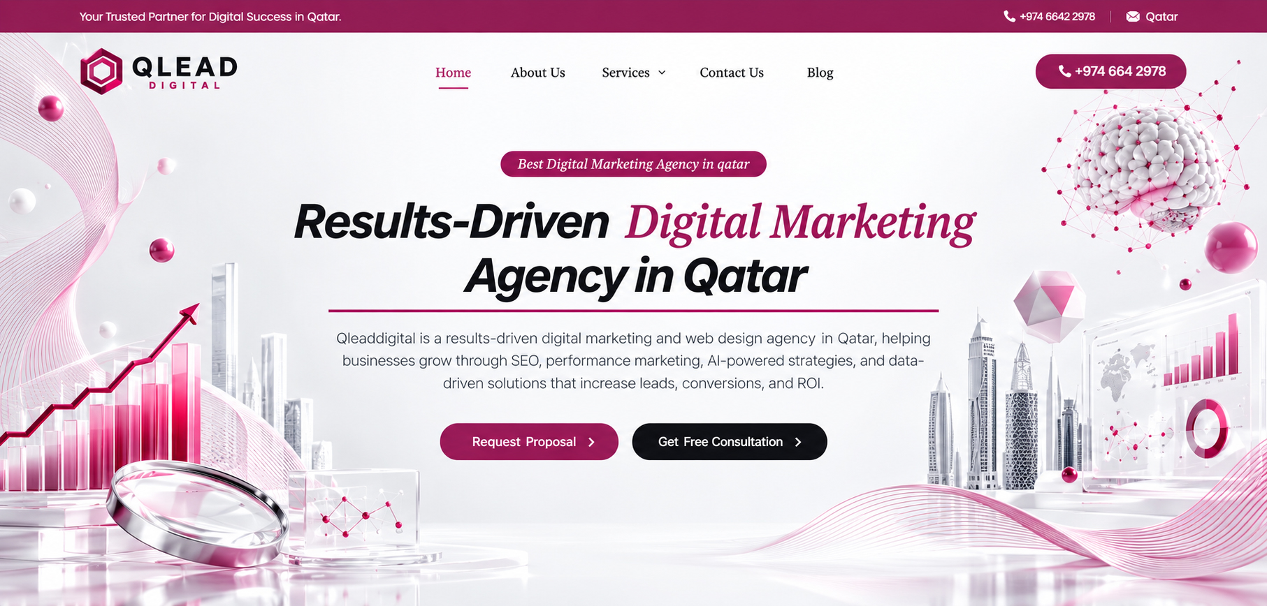 Qlead Digital Marketing Agency Website